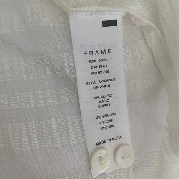 FRAME NWT Blouson Long Sleeve Smocked Blouse Top - Picture 13 of 15